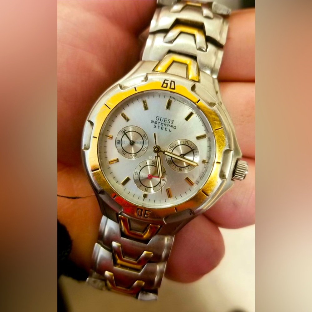 Vintage Guess steel watch waterproof